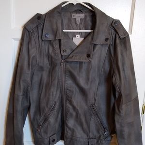 NWT Charles and a half leather jacket S